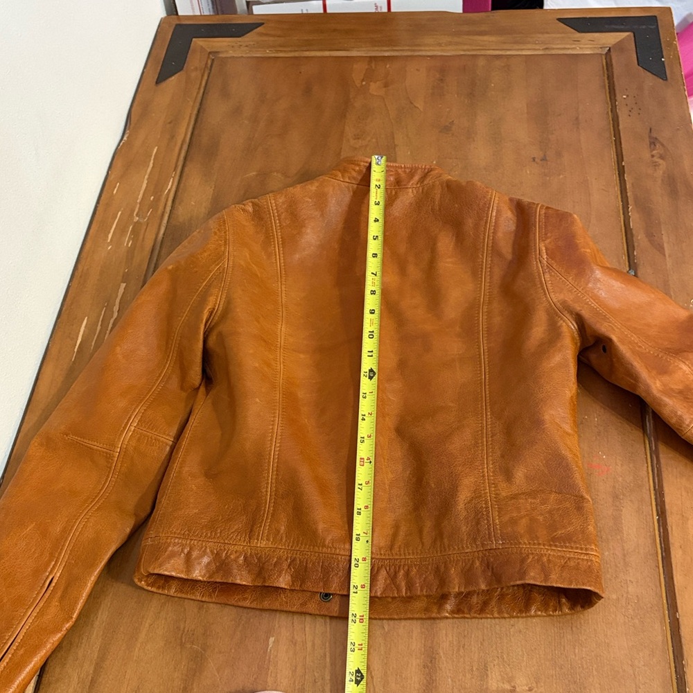 J. Crew Leather Bomber Jacket Size Small - Picture 9 of 13
